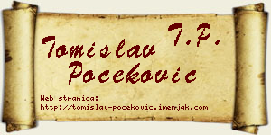 Tomislav Počeković vizit kartica